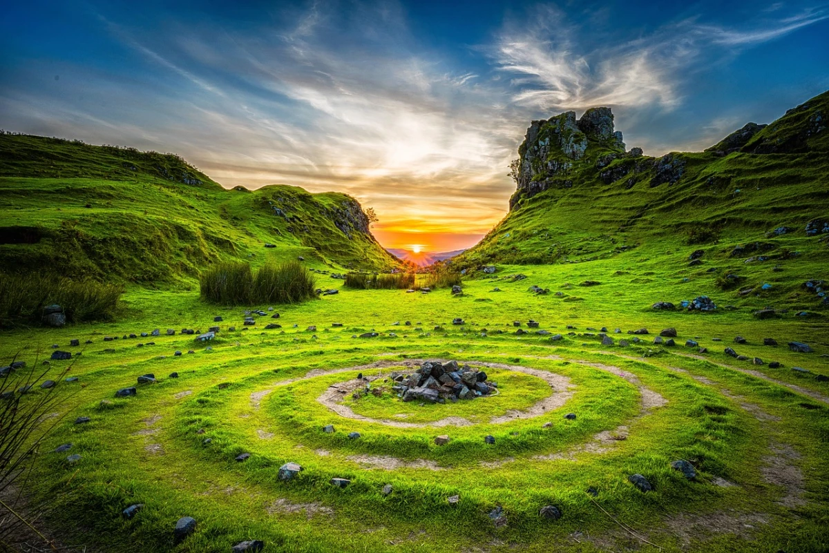 Leyendas de Escocia con isla de Skye
